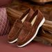 Men's Shoes Casual Slip On Loafers For Men, Genuine Leather Suede, Breathable And Comfortable._vogvips.com