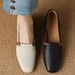 2025 New Autumn Vintage Genuine Chunky Shallow Mouth Women's Soft Sole Square Toe High Heel Premium Small Leather Shoes_vogvips.com