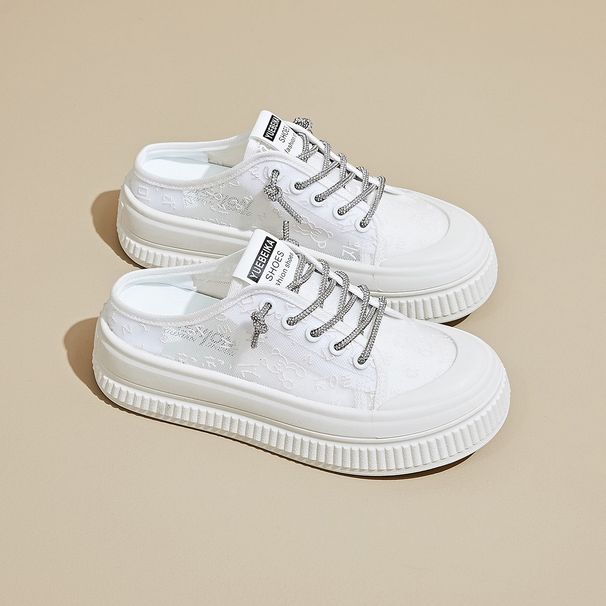 Little White Shoes Female Student Mesh Breathable Heightening Shoes Casual Street Shooting Shoes Board Shoes_vogvips.com