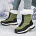 Northeast Winter Outdoor For Waterproof Non-Slip Fleece-Lined Thickened Warm Cotton Shoes Women Snow Country Tour Ski_vogvips.com