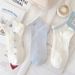 Dreamlikelin Women's Short Blue White Heart Design Spring Summer New Arrival Cute Girls Ankle Socks_vogvips.com