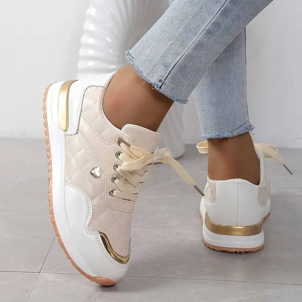 SHLIANG Women's Mesh Sneakers Patchwork Lace Up Flat For Women Lightweight Female Shoes Classic Versatile Zapatillas De_vogvips.com