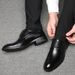 Overseas Four Seasons Daily Pointed Lace Single Formal Business Leather Large Men's Shoes_vogvips.com