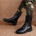 European Warm Series 2019 Winter New High-top Martin With Fleece Zipper Men's Leather Boots_vogvips.com