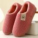 Women's Slippers With Wrapped Heel, Winter Indoor Non-Slip Thick Sole Home Warm Fleece-Lined Large Size Cotton Shoes For_vogvips.com
