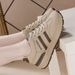 Foreign Trade Cross-border Plus-size Women's Leather Sneakers, Versatile For Spring And Autumn 2026, Running Flat-soled_vogvips.com