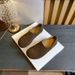 Women's Leather Slide Sandals H-Shaped Strap Flat Sandals Genuine Cowhide Vintage Square-Toe Full-Cover Soft Leather Birkenstock Slip-On Minimalist Fl_vogvips.com