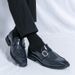 Men's Embossed Glossy Leather Dress Shoes - British Style Pointed Toe Formal Shoes For Wedding & Business (Black, Brown, Blue) - Sizes 38-46_vogvips.com