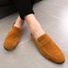 Men Dress Shoes Loafers Suede Pointed Toe Low Heel Fashion Business Casual Breathable Wedding Daily Dress Shoes Zapatos Hombre_vogvips.com