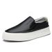 Suitable For All Seasons Men's Spring Summer Slip-On Trendy Shoes Soft Leather Loafers Breathable Black Versatile Thick-Soled Casual Sneakers_vogvips.com