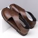 Stylish Holiday Men Summer Sandals Outdoor Leisure Beach Comfortable Casual Roma Shoes Simple Leather Man Sandaly_vogvips.com