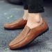Genuine Leather Men Casual Luxury Brand Mens Loafers Moccasins Breathable Slip On Black Driving Shoes Plus Size 37-47_vogvips.com