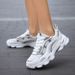 Spring And Autumn Dad For Women, Korean Style Running Color-Block Lightweight Breathable Soft Student Sports Shoes,_vogvips.com