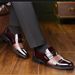 TerraStride Business Formal No-Lace Slip-On Glossy Pointed Toe Flat Men's Leather Suit Hollow Large Size Shoes_vogvips.com