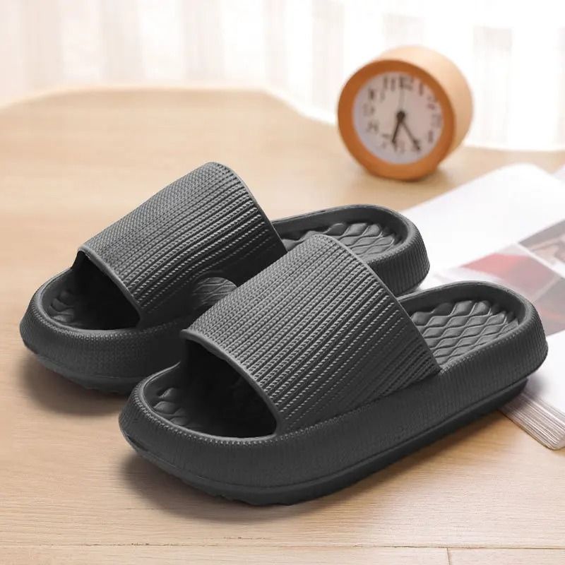 Women's Thick Platform Cloud EVA Soft Sole Pillow Slides Summer Beach Flip Flops Women Non Slip Bathroom Home Slippers_vogvips.com