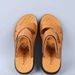 Euro Step Men's Genuine Leather Sandals Outdoor Non-Slip Comfortable Wear-Resistant Beach Shoes Breathable Top Layer Cowhide_vogvips.com