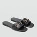 Women's Flat Casual Sandals Summer Slippers Metal Horsebit Buckle One Strap Beach Shoes New Style 2025_vogvips.com