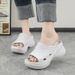 One Line Thick Soled Slippers Women In 2025, The Same Style As Popular Internet Celebrities, With Sloping Heels Women,_vogvips.com