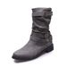 Women Ankle Boots Autumn Winter Short Boots Autumn Winter New Mid Calf For Women Round Toe Low Heel Plus Size Cigarette Motorcycle Boots_vogvips.com