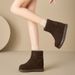 Thick-Soled For Women 2025 Autumn Winter New Rubber Fleece-Lined Soft Sole Warm Outdoor Slip-On Fluffy Shoes_vogvips.com