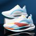 Couple Sneakers Men's Shoes Shock Absorption Flying Weaving Breathable Lightweight Air Cushion Popcorn Youth Running Shoes_vogvips.com