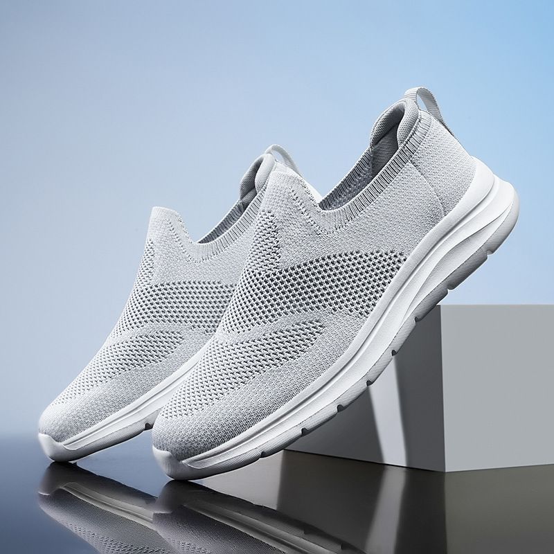 Large Size Lightweight Breathable And Soft, Summer Fly Woven Mesh Walking Shoes, Jogging Men's Trendy Shoes_vogvips.com
