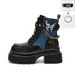 Mid-Calf Riding For Women 2025 Autumn New Western Cowboy With Fleece Lining, Non-Slip High Heel, Thick Sole Martin_vogvips.com