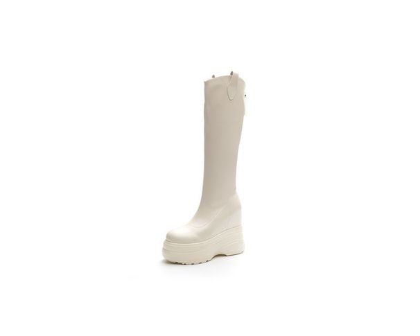 Petite Princess Patent Slim Thick Sole Hidden Heel 11cm Over-the-Knee Women's Long Versatile Boots_vogvips.com