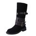 Cowhide Version Wasteland Style Genuine Leather Slouch Over-the-Knee Mid-Calf Western Cowboy Thick-Soled Riding Boots_vogvips.com