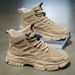 Autumn Men's Shoes High Top Working Wear Shoes Men's Trendy All-Match Platform Height Increasing Sports Casual Boots Mar_vogvips.com