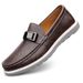 Casual Shoes Leather New Trend, Lightweight, Anti Slip, Wear-resistant, Fashionable Men's Bean Shoe Covers, Foot_vogvips.com