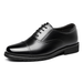 Men's Black Leather Oxford Shoes Comfortable Sole British Style Square Toe Formal Casual Shoes_vogvips.com