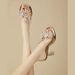 Floral High Heels Waterproof Platform Slip-On Outdoor 2025 Summer New Crystal Chunky Heel Women Sandals_vogvips.com