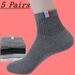 5 Pairs Men's Spring Summer Autumn Winter Socks Men Wicking Sweat Breathable Thickened Mid-tube Solid Four Seasons_vogvips.com