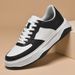 Platform Couple Board Shoes First Layer Cowhide Casual Board Shoes Men's Genuine Leather Black And White White Shoes Boys_vogvips.com