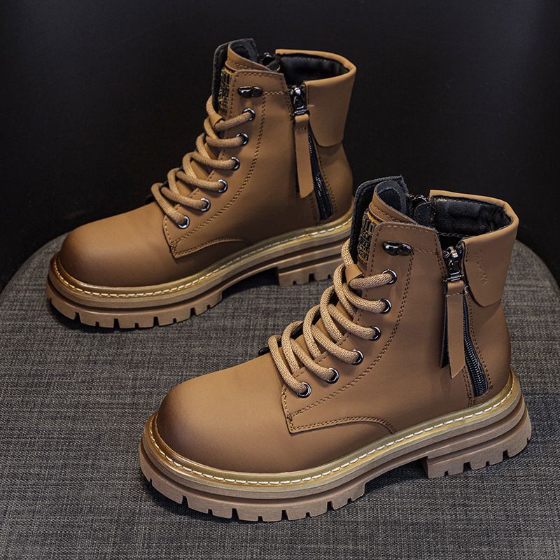 Martin Boots Women's Retro Locomotive Boots Short Tooling Boots British Versatile Women's Boots_vogvips.com
