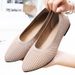 2026 Spring New Women's Pointed Toe Flat Fashion Single Manufacturer Direct Breathable Mom Shoes_vogvips.com