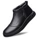 Cotton Shoes Men's Velvet Thickened Leather Waterproof Casual Shoes Men's High-top Elderly Shoes Snow Boots_vogvips.com