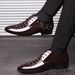 Formal Dress Shoe Black PU Leather Lace Up Point Toe Business Casual Shoes for Men Wedding Party Office_vogvips.com