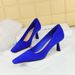 6183-3 Korean Version Fashionable Minimalist High Heels, Suede Surface, Shallow Mouth, Square Toe, Slim Fit, Versatile_vogvips.com