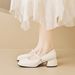 Square Head French Mary Jane Shoes Women's Shallow Mouth Word With Thick Heel Single Shoes Women's Small Fragrant Style_vogvips.com