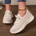 Casual Women's Single Shoes Lace-up Mesh Breathable Sneakers Large Size Spot Women's Mesh Shoes_vogvips.com