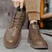 Martin Autumn 2023 New High-top British Style PU Mid-top Leather Shoes Men Black Work Boots Winter_vogvips.com