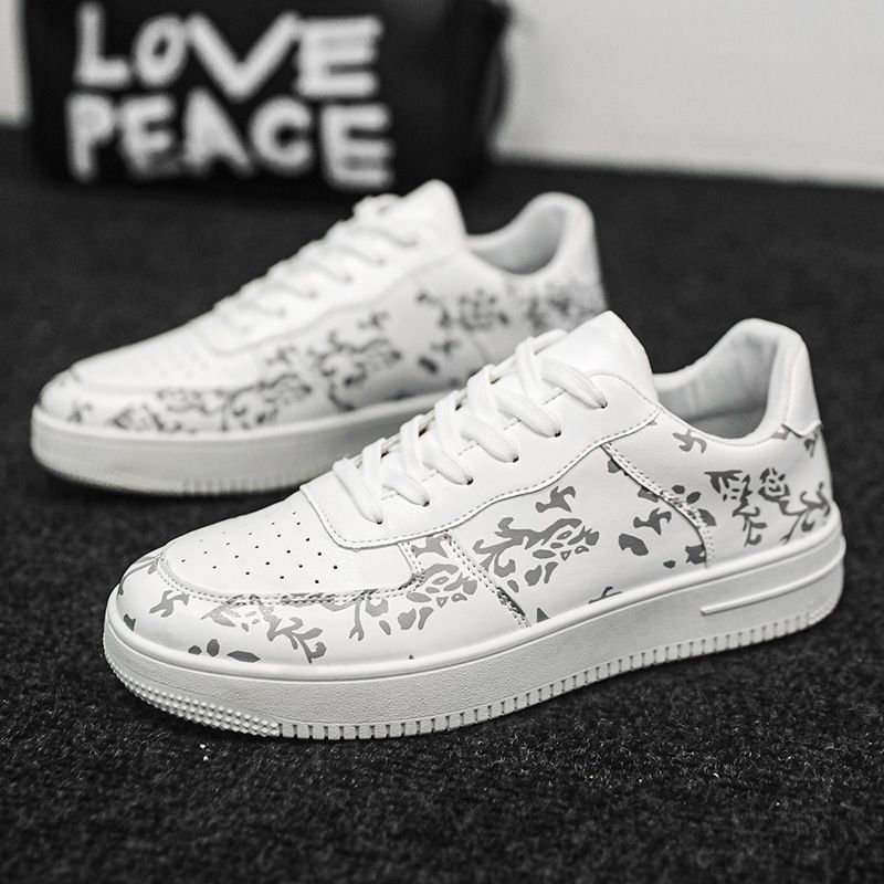 ShoeVault Student Trendy Flat Fashion Versatile Casual White Men's Sports Shoes Air Force One_vogvips.com