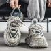 Men's Breathable Mesh Sneakers With Chunky Tire Sole - Lightweight Casual Shoes For Summer & Sports All Match Tire Bottom Thick Bottom Daddy Shoes Men_vogvips.com