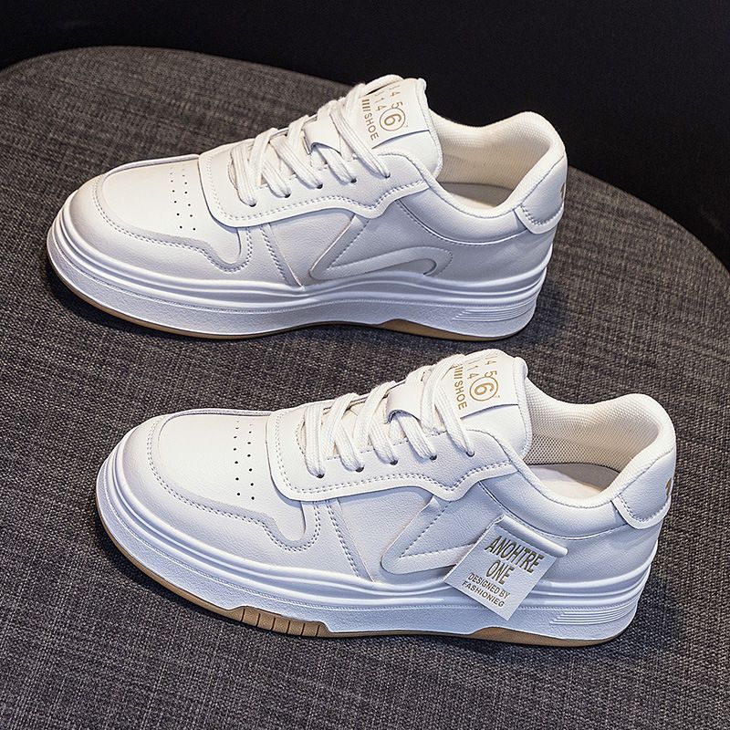 Women's Trendy White Sneakers Versatile Style Platform Shoes For Summer_vogvips.com
