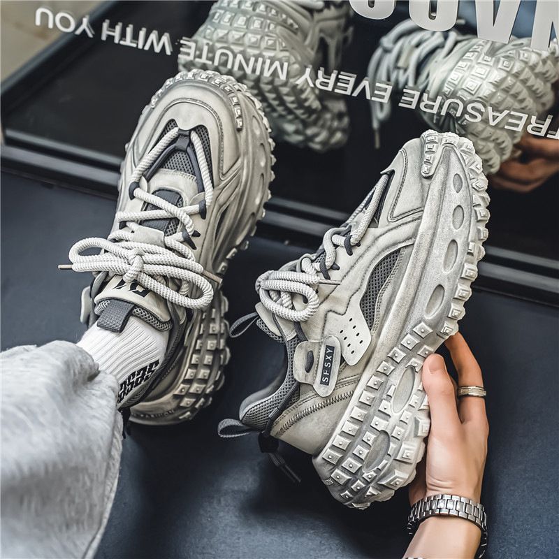 Men's platform daddy shoes young students casual sports shoes niche men's shoes_vogvips.com