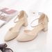 Baotou Chunky High Heels 2025 New Spring Summer Fairy Style Mid Heel Elegant Versatile Hollow Sandals For Women_vogvips.com