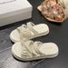 Summer New Women's Fashion Fairy Style Indoor Non-Slip Outdoor Trendy Pearl Casual Beach Slippers_vogvips.com