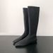 Cowhide Version ~ Minimalist Row Style Versatile Stretch Slim Women Socks Square Toe Flat Not Over-the-Knee Long Boots_vogvips.com